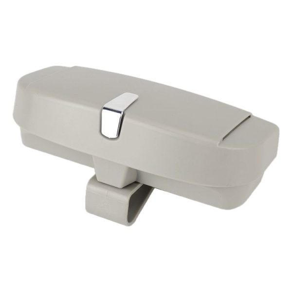 Car Multi-functional Glasses Case Sunglasses Box with Card Slot, Flat Style (Grey) - Image 3
