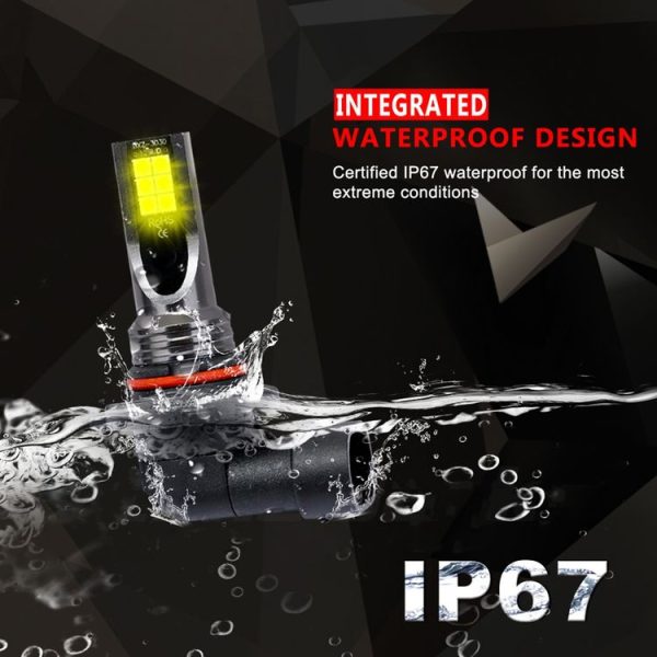 2 PCS 9006 DC12V-24V / 12W / 3000K / 800LM 12LEDs SMD-3030 Car LED Fog Light (Yellow Light) - Image 11