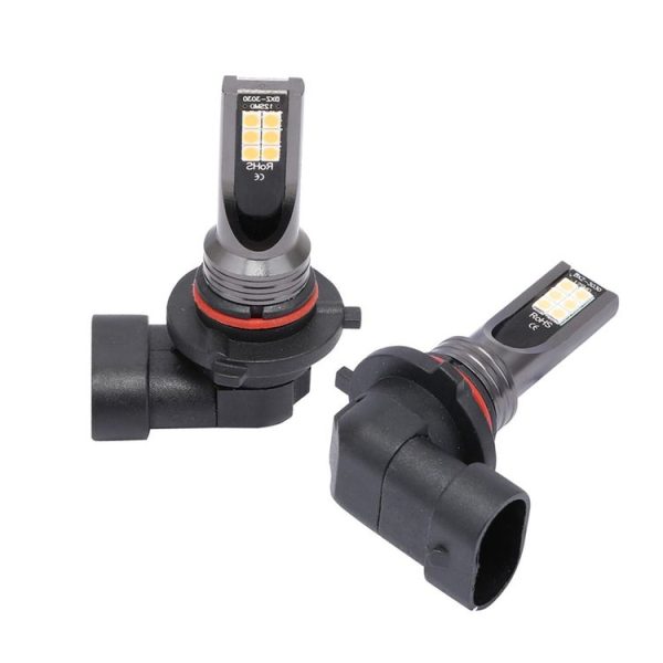 2 PCS 9006 DC12V-24V / 12W / 3000K / 800LM 12LEDs SMD-3030 Car LED Fog Light (Yellow Light) - Image 2
