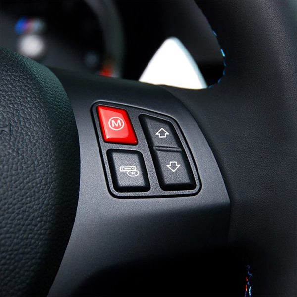 Wheel M Fashion Button Switch Trim Cover for BMW 3 series E90 E92 E93 M3 2007-2013 (Red) - Image 6