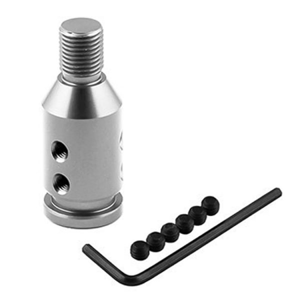 Car Threaded Shifter Gear Shift Knob Adapter 12 x 1.25 (Silver) - Image 2