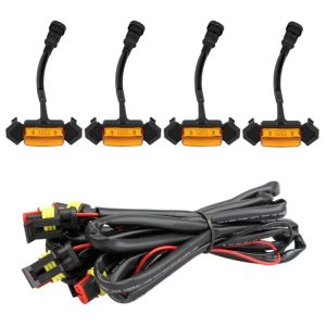 Toyota Tacoma TRD 2016-2019 4 in 1 Car LED Front Grille Warning Lights, Daytime Running Lights & Wide Lights (Yellow Light)