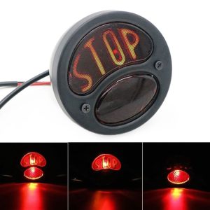 Motorcycle Universal Retro Classic LED Tail Lights (Black)