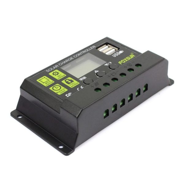 FOXSUR 30A Solar Charge Controller 12V / 24V Automatic Identification Controller - Image 2