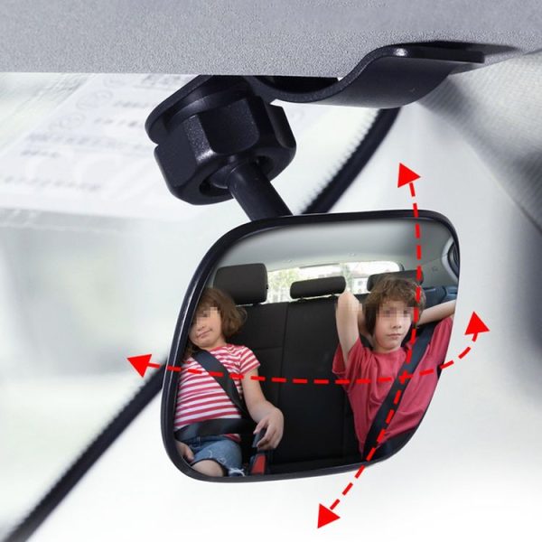 3R-2161 Car Truck Interior Rear View Blind Spot Adjustable Wide Angle Mirror with Clip - Image 9