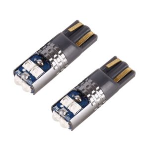 2 PCS T10 / W5W / 168 DC12-24V / 1.8W / 6000K / 140LM Car Clearance Light 4LEDs SMD-3030 Lamp Beads with Decoding & Constant Current (Blue Light)