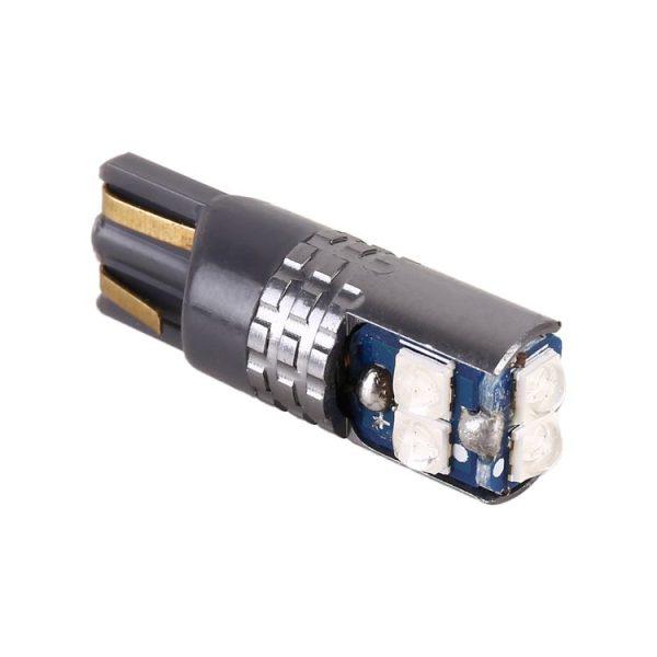 2 PCS T10 / W5W / 168 DC12-24V / 1.8W / 6000K / 140LM Car Clearance Light 4LEDs SMD-3030 Lamp Beads with Decoding & Constant Current (Blue Light) - Image 2