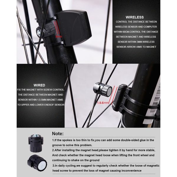 2.8 inch English Wireless Waterproof Cycle Computer LCD Odometer Speedometer - Image 12