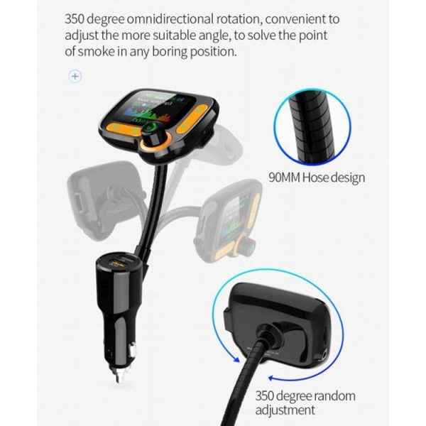 1.77 Color Screen Car MP3 Bluetooth Player FM Transmitter QC3.0 Fast Charger - Image 5