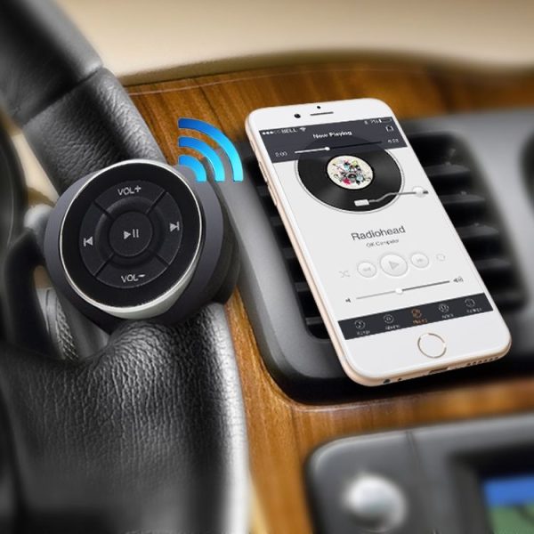 BT005 Car Wireless Bluetooth Controller Mobile Phone Multimedia Multi-functional Steering Wheel Remote Controller - Image 11