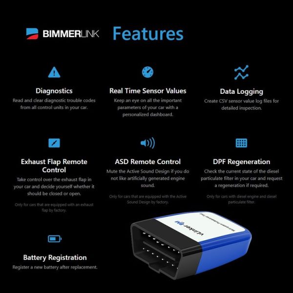 VLINKER BM V2.2 Bluetooth 3.0 Android Phone Car OBD Fault Diagnosis Detector - Image 3
