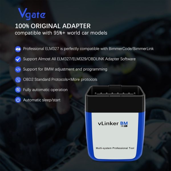 VLINKER BM V2.2 WiFi Car OBD Fault Diagnosis Detector - Image 5