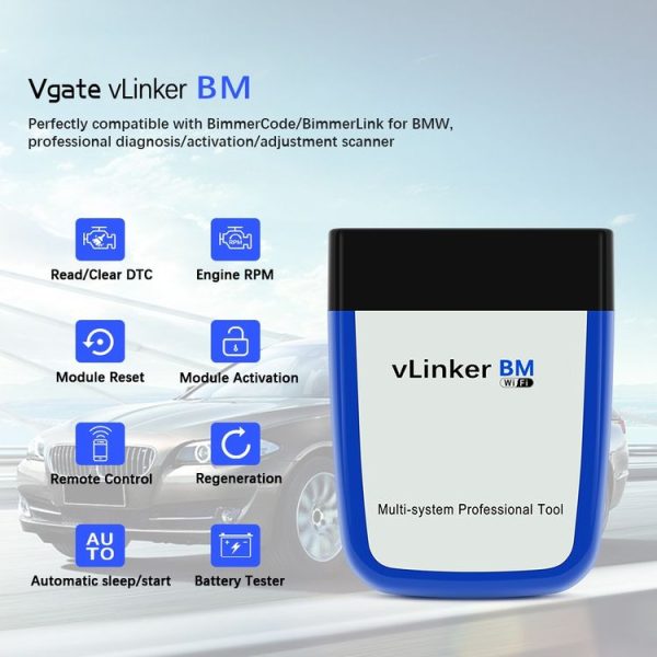 VLINKER BM V2.2 WiFi Car OBD Fault Diagnosis Detector - Image 6
