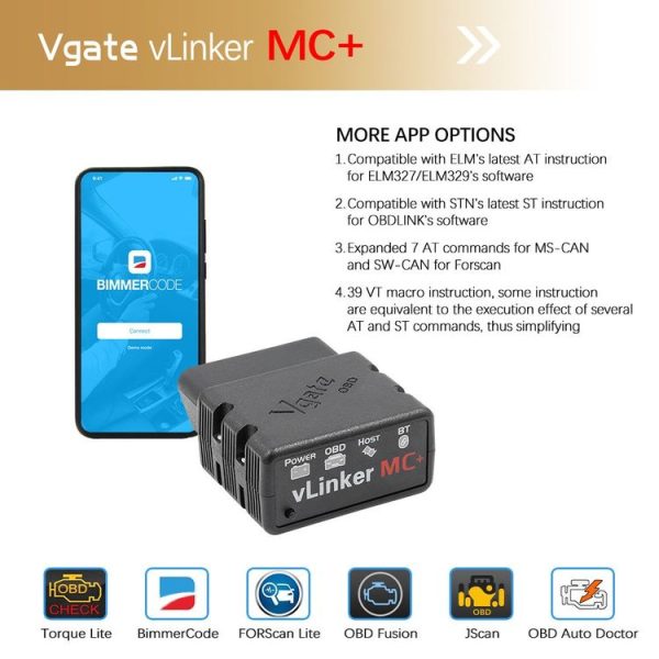 VLINKER MC+ V2.2 Bluetooth 4.0 Car OBD Fault Diagnosis Detector - Image 9