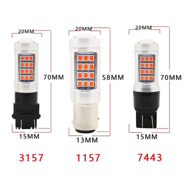 2 PCS 1157 / BAY15D DC12V / 2.2W Car Constantly Bright Brake Lights with 42LEDs SMD-2835 Lamps (Red Light) - Image 4
