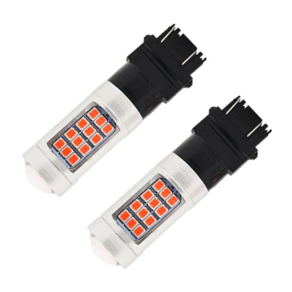 2 PCS 3157 DC12V / 2.2W Car Constantly Bright Brake Lights with 42LEDs SMD-2835 Lamps (Red Light)