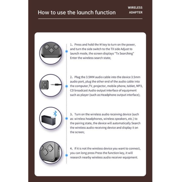 T-15 Bluetooth 5.0 5 In 1 Bluetooth Adapter Receiver Transmitter - Image 18