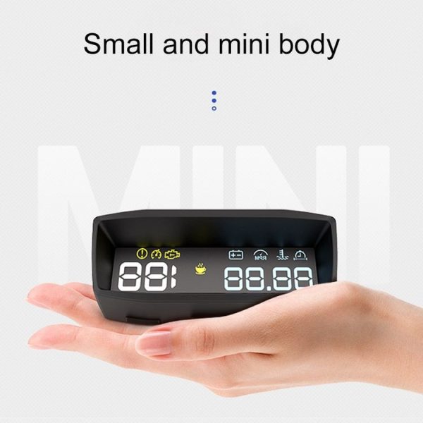 4F Car 3.7inch OBD HUD Head-up Display Support Mileage / Fixed Speed Cruise - Image 4