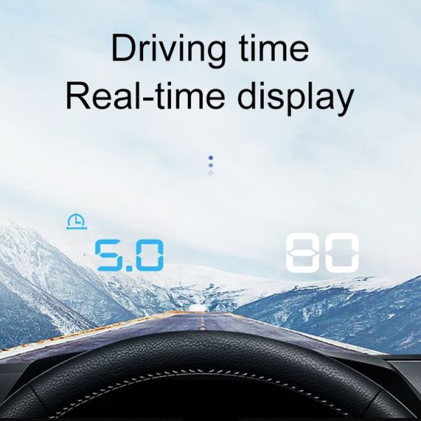 4F Car 3.7inch OBD HUD Head-up Display Support Mileage / Fixed Speed Cruise - Image 8