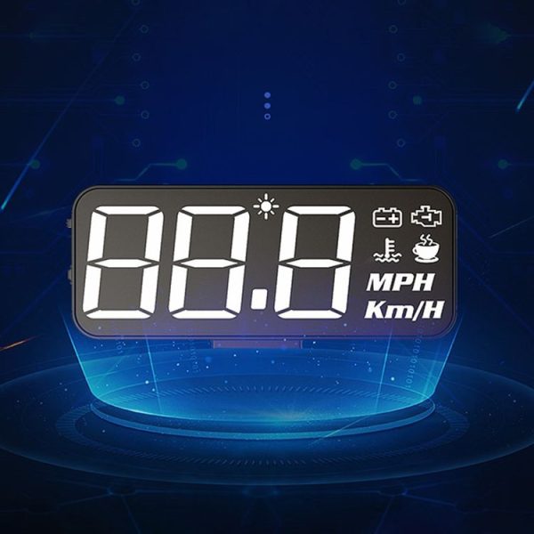 H90 Car 3.2 inch OBD HUD Head-up Display Support Engine Failure Alarm / Water Temperature Alarm Voltage Alarm - Image 4