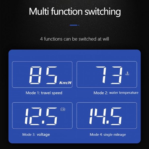 H90 Car 3.2 inch OBD HUD Head-up Display Support Engine Failure Alarm / Water Temperature Alarm Voltage Alarm - Image 6