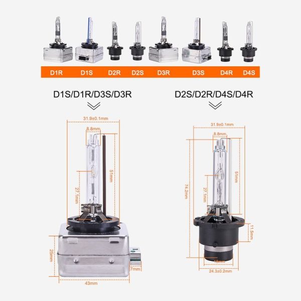2 PCS D3R 6000K Car HID Xenon Bulb Kit Headlight - Image 6