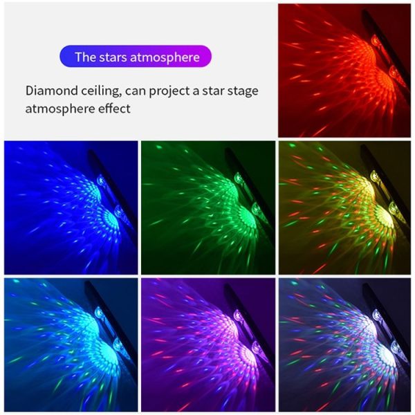 D88 5V 2.5W Car Colorful Starry Sky Atmosphere Lamp with Remote Control - Image 10