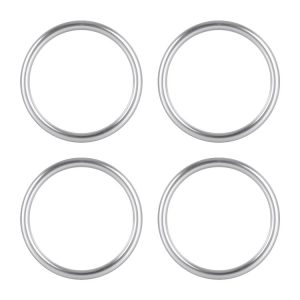 4 PCS / Set Air Conditioning Vent Metal Decorative Ring for Audi A1 (Silver)