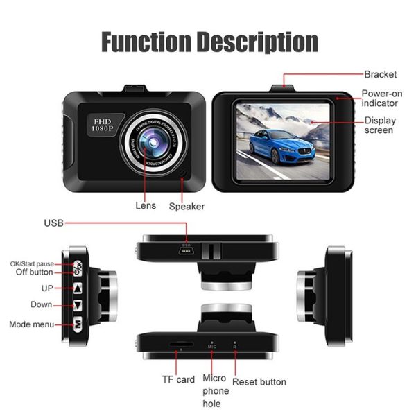 2 inch Mini Hidden Car Driving Recorder DVR Support Motion Detection / Loop Recording - Image 3
