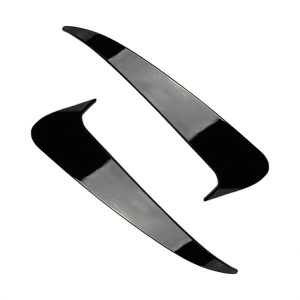 Car Rear Bumper Air Outlet Wind Knife Blade Decoration Sticker Strip for Mercedes-Benz C Class W205 (Black)