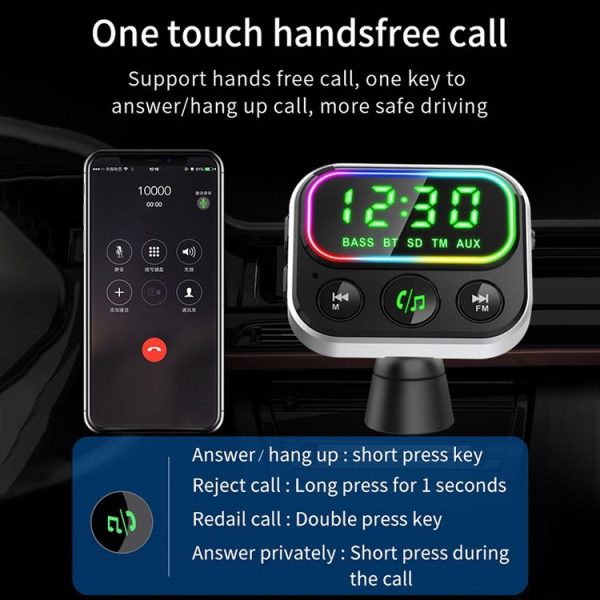 BC79 Car MP3 Bluetooth Player FM Transmitter QC3.0 PD18W Fast Charger - Image 5