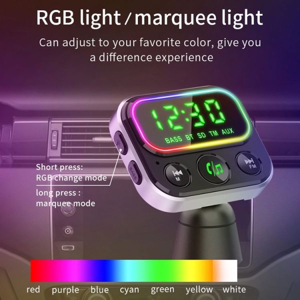 BC79 Car MP3 Bluetooth Player FM Transmitter QC3.0 PD18W Fast Charger - Image 6