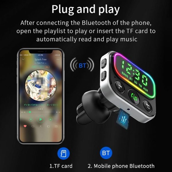 BC79 Car MP3 Bluetooth Player FM Transmitter QC3.0 PD18W Fast Charger - Image 8