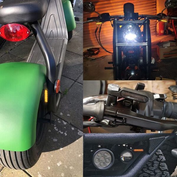 1 Pair Motorcycle Flashing Handlebar LED Turn Signal Light - Image 7