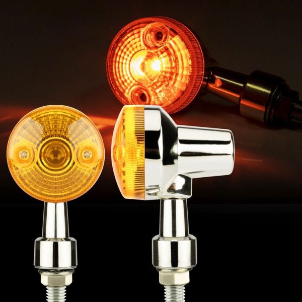 2 PCS PE-ZS101 Motorcycle Turn Signal Light (Silver)