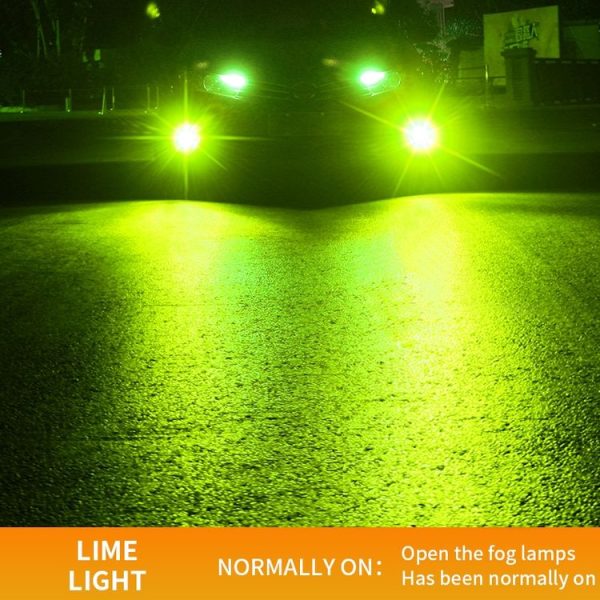 1 Pair H11 27W / DC12V Car Aluminum Alloy LED Headlight (Lime Green) - Image 2