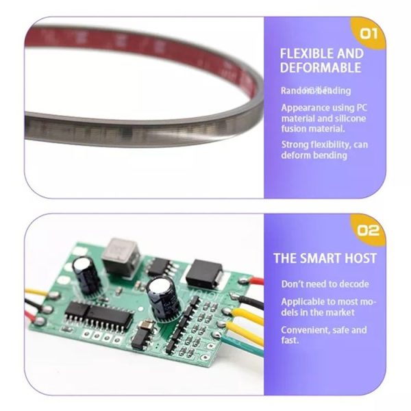 S12-120CM 120cm DC12V-24V Car Rear LED RGB Daytime Running Lights Strip Colorful Lamp - Image 2
