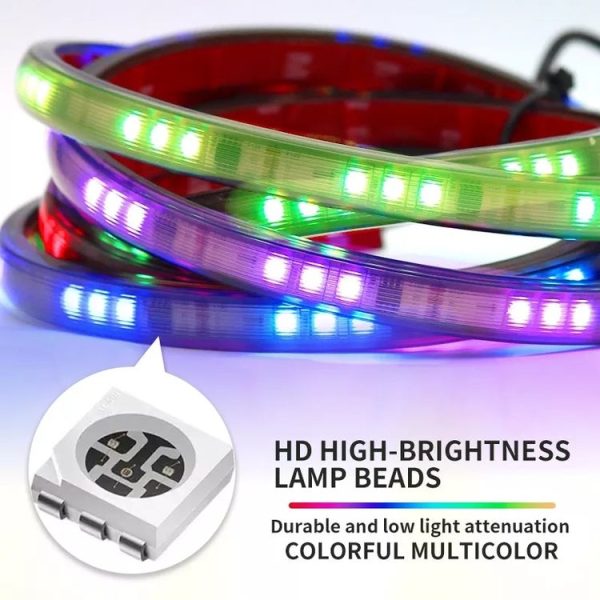 S12-120CM 120cm DC12V-24V Car Rear LED RGB Daytime Running Lights Strip Colorful Lamp - Image 4