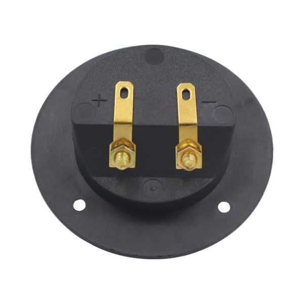 2 in 1 / Set Car Double Binding Round Gold Plate Push Spring Loaded Jacks Speaker Box - Image 4