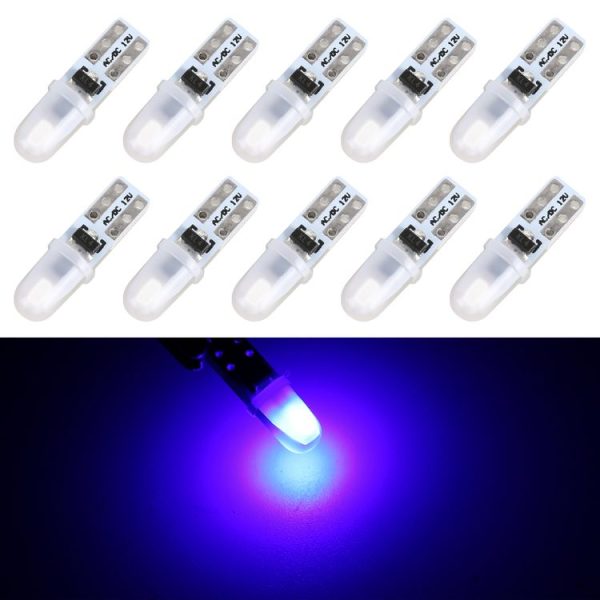 10 in 1 T5 Car Instrument Panel LED Decorative Light (Blue Light)