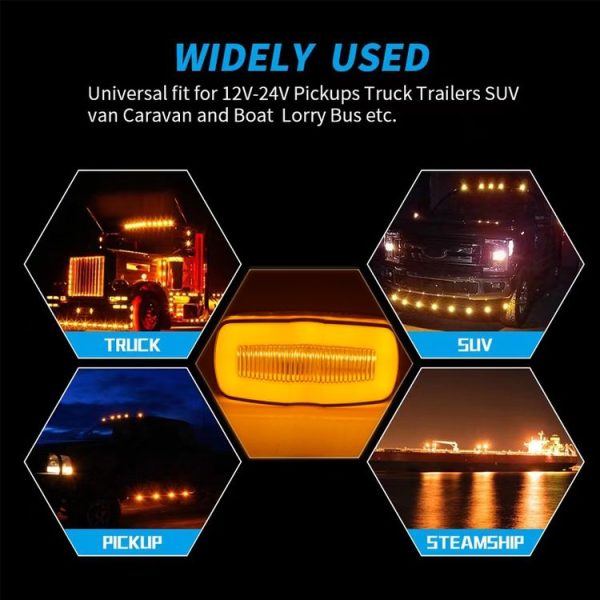 2 PCS MK-190 Truck LED Side Marker Light (Red Light) - Image 7
