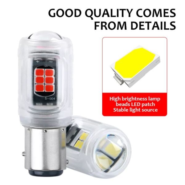 2pcs 1156 DC12V / 2.16W / 0.18A / 480LM Car LED Turn Signal Light (Red Light) - Image 2