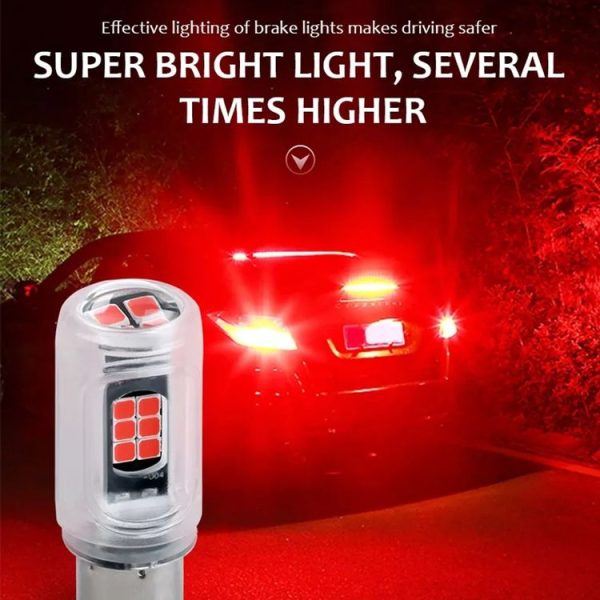 2pcs 1156 DC12V / 2.16W / 0.18A / 480LM Car LED Turn Signal Light (Red Light) - Image 7