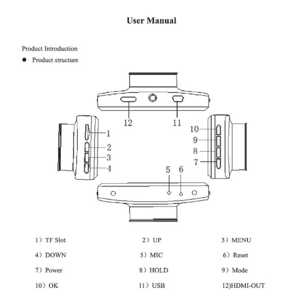 F9 Car Front and Inner Dual Camera HD Infrared Night Vision Car Driving Recorder - Image 4