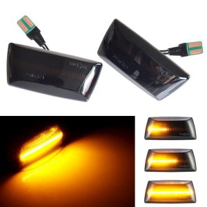 2pcs For Chevrolet Cruze 2009-2014 Car Dynamic LED Fender Side Light 1713423 (Transparent Black)