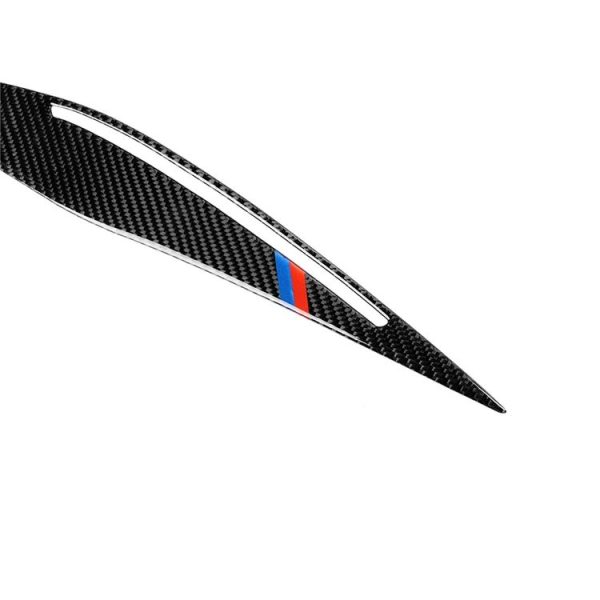 1 Pair Three Color Carbon Fiber Car Lamp Eyebrow Decorative Sticker for BMW E90 / 318i / 320i / 325i 2009-2012 - Image 3