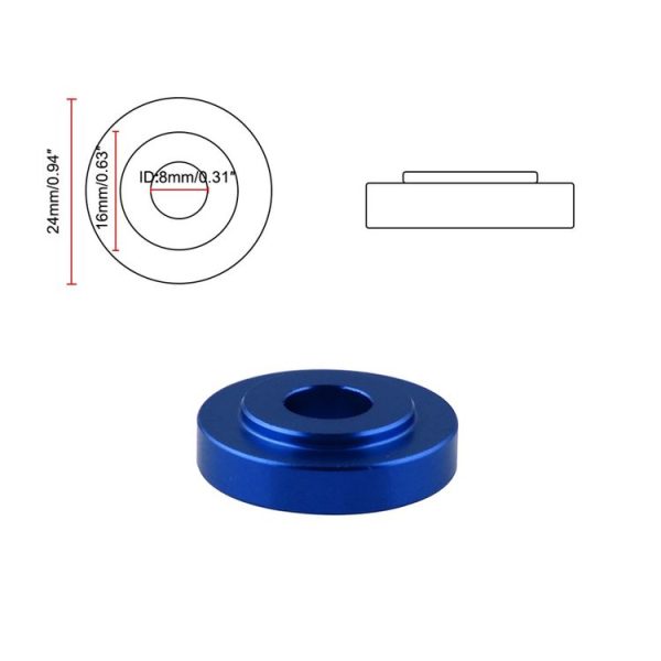 8 PCS For Honda Civic 2002-2005 Car Shift Selector Base Bushing (Blue) - Image 3