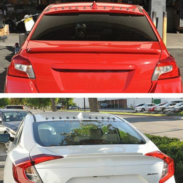 Universal Car Modification EVO Style Car Roof Radio Signal Shark Fin Decoration Accessories, Carbon Fiber Texture Style - Image 6