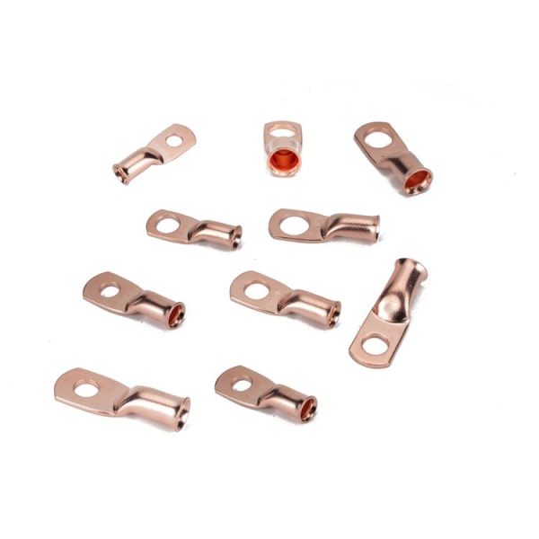 10 PCS AWG T2 Copper Heavy-duty Cold-pressed Wire Terminals 6 x 5 / 16 with Heat Shrinkable Tube - Image 2
