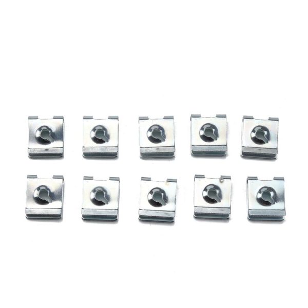 100 PCS U Nut Kit Spire Clips No.4 Zinc Speed Fasteners Lug Nuts - Image 6